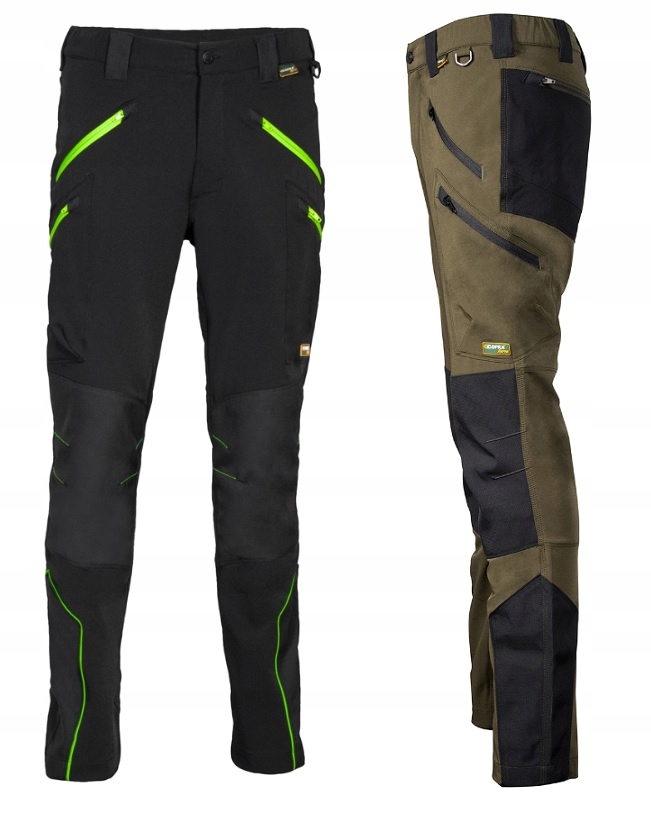 spodnie robocze elastyczne Slimfit elastan Velten Czarne Cofra 56