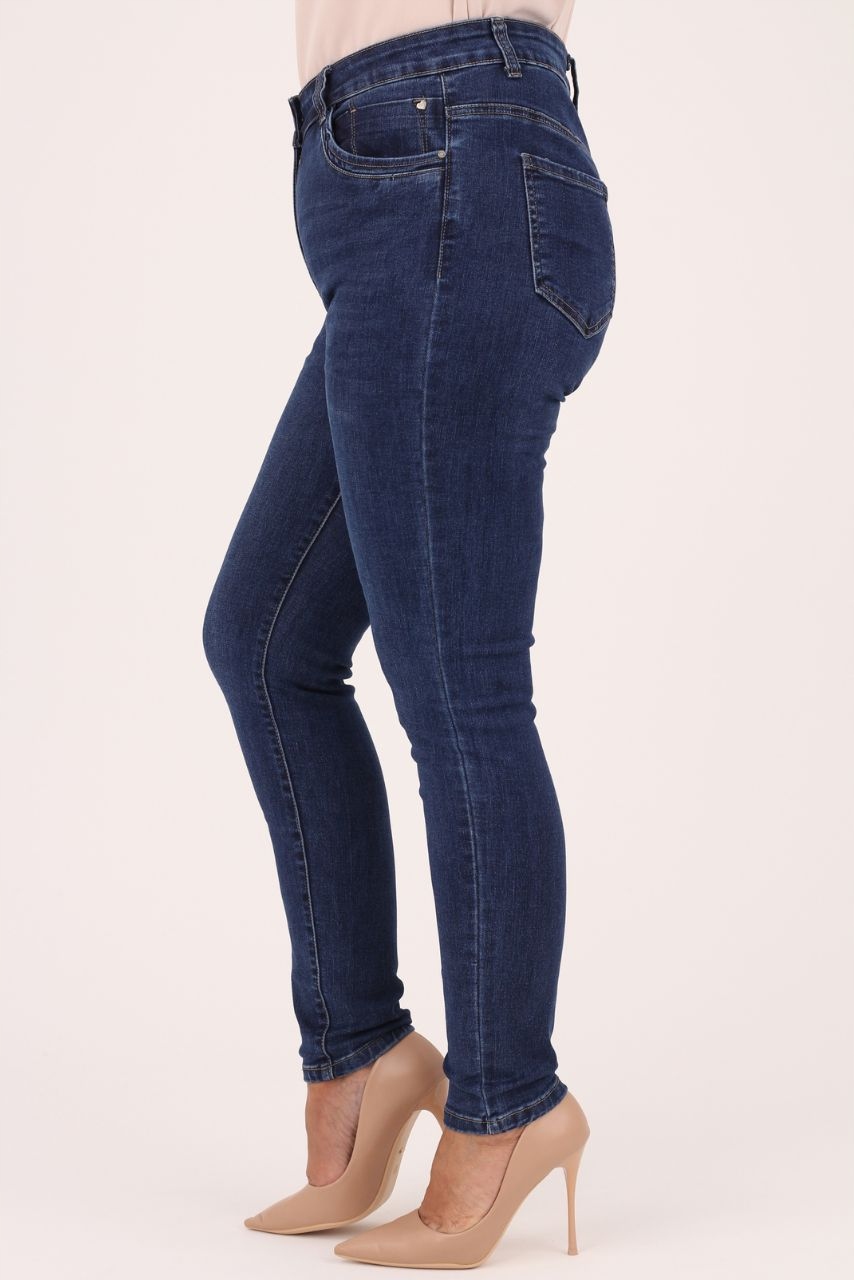 JEANSY DAMSKIE PROSTE NOGAWKI DUŻE ROZMIARY BAWEŁNIANE SPODNIE JEANSOWE Rozmiar 42