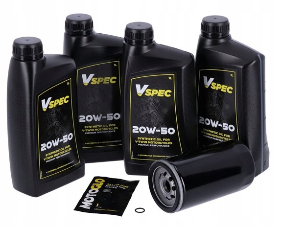 Sada na výmenu syntetického oleja 20W50 4L, Harley 91-98 Dyna, Súprava na servis