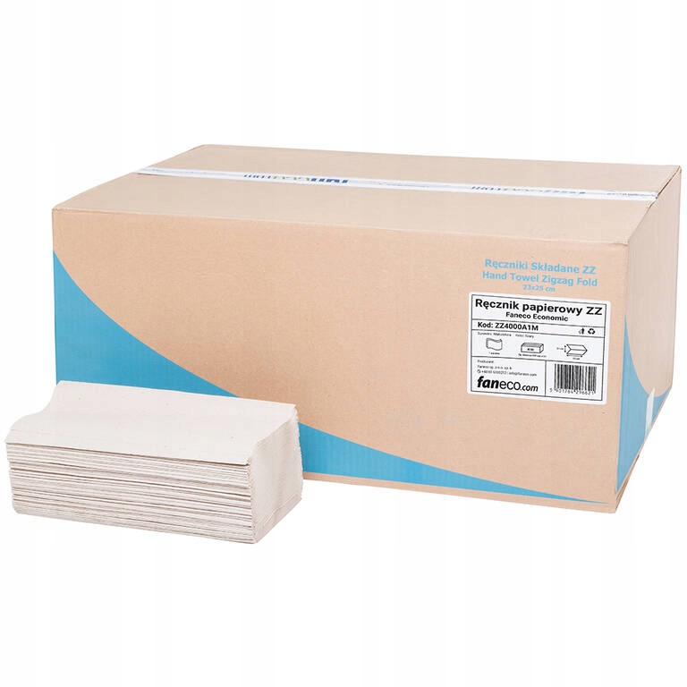 Papírové ručníky Zz Economic 1 vrstva 4000 ks, šedá barva