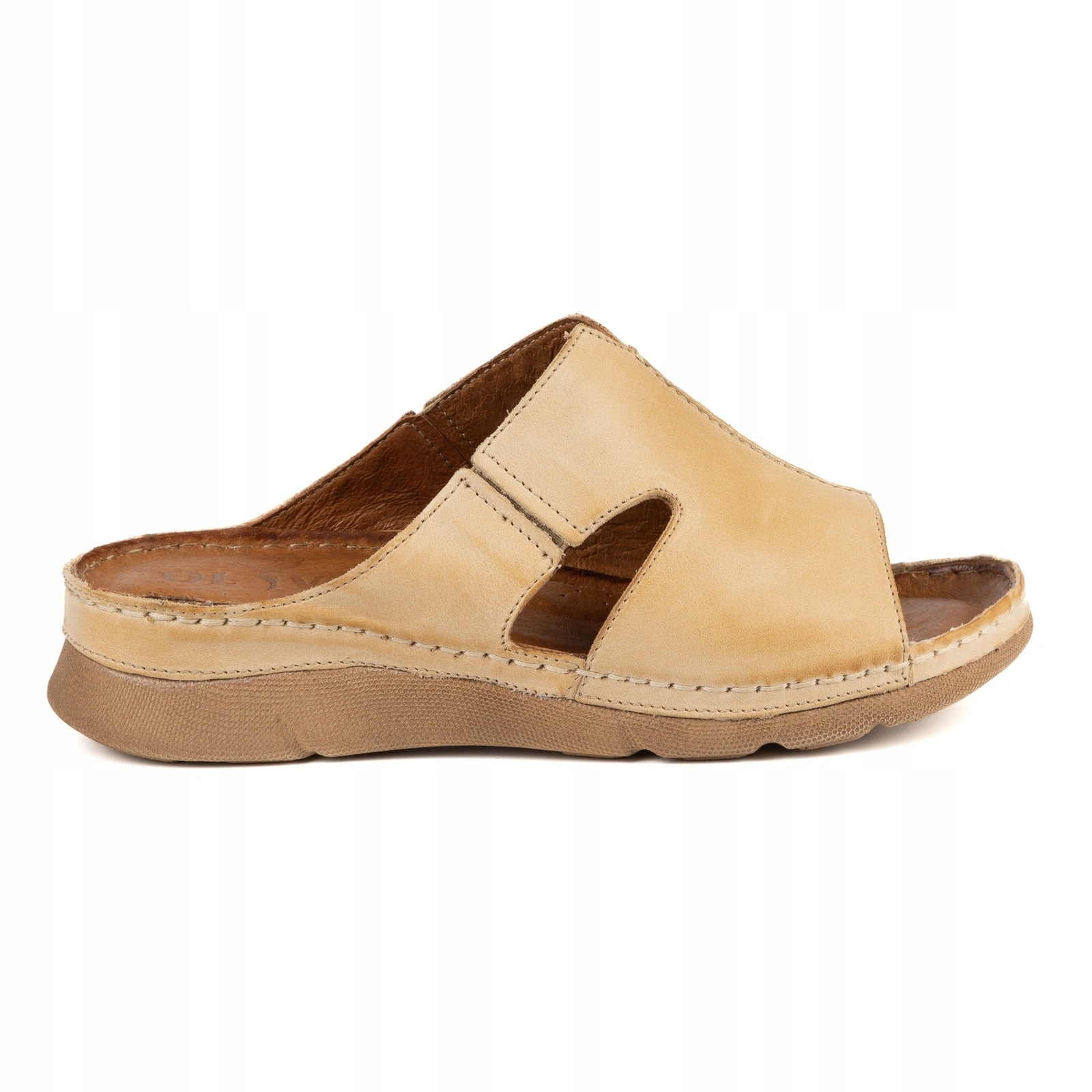 Nazouváky Olivier 925 koturn 3 cm béžové 40