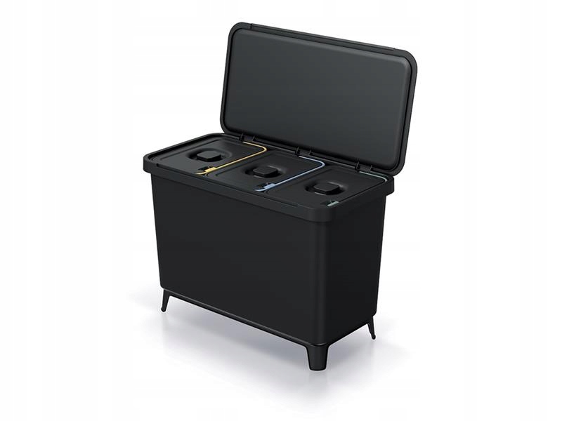 Levně Koš odpadkový Systema černý 3x10l