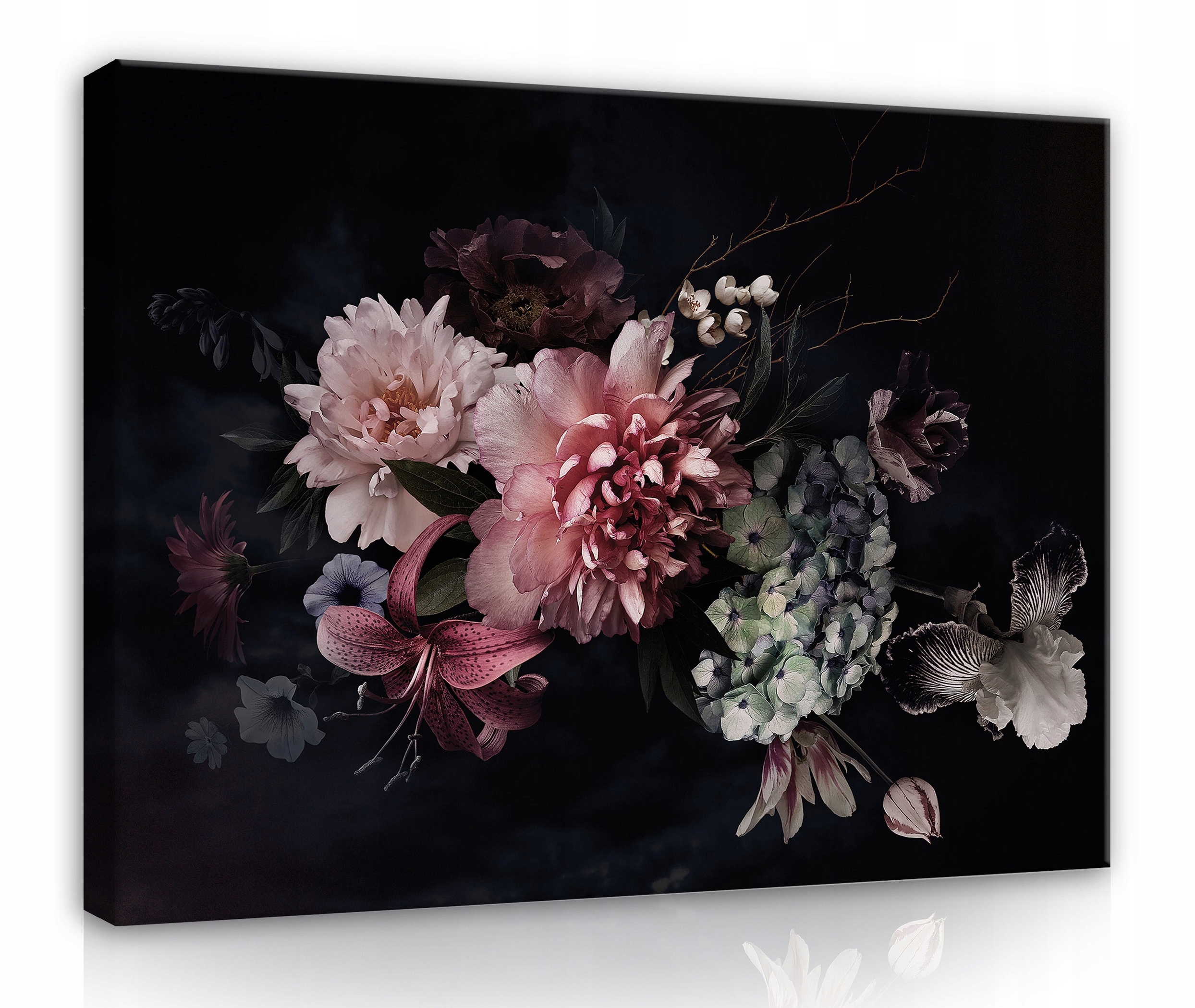 OBRAZ NA PŁÓTNIE CANVAS 120x80 KWIATY BUKIET