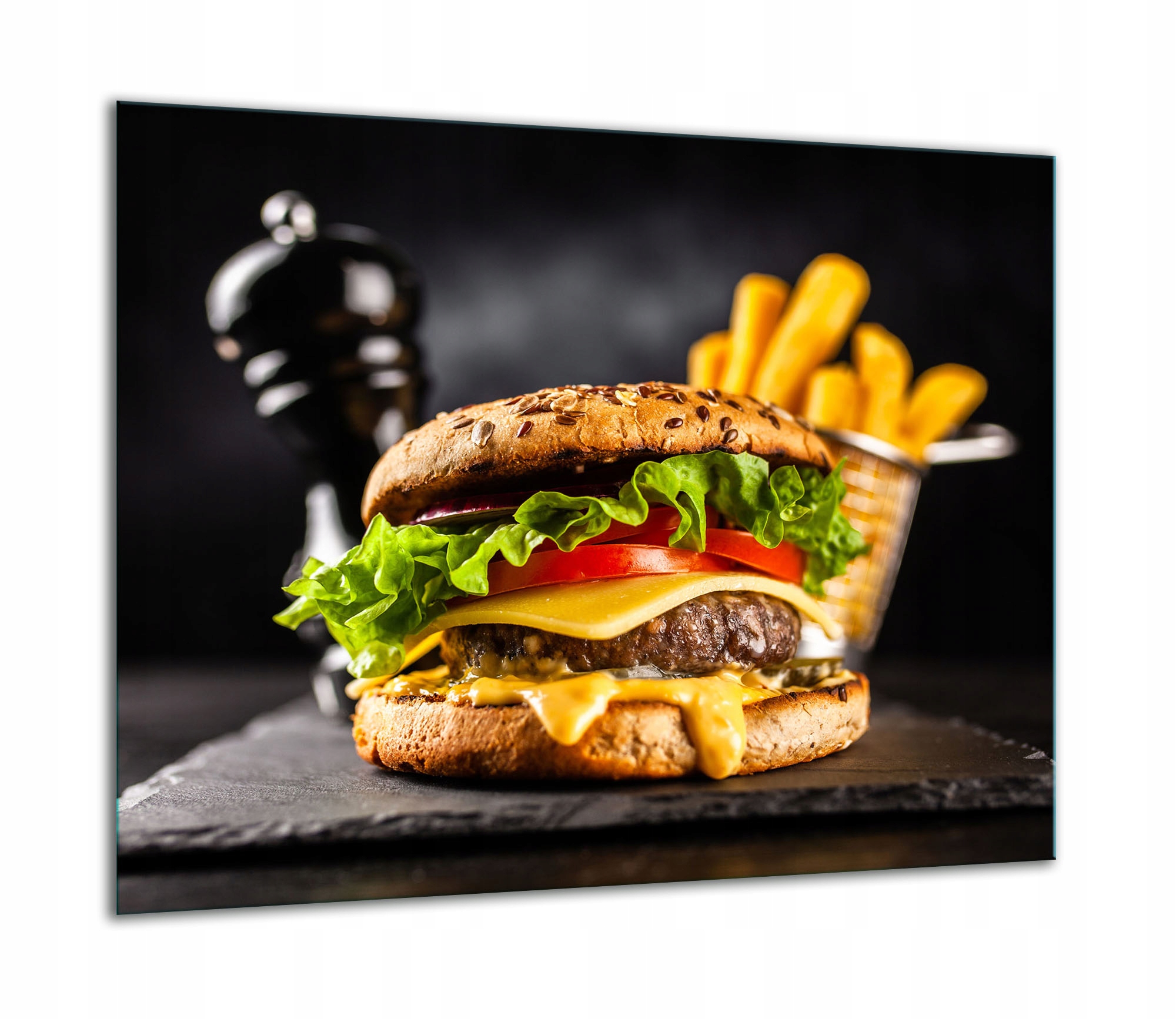 Skleněná Ochranná Deska Na Sporák 60x52 Hamburger Kuchyně Indukce 7v1
