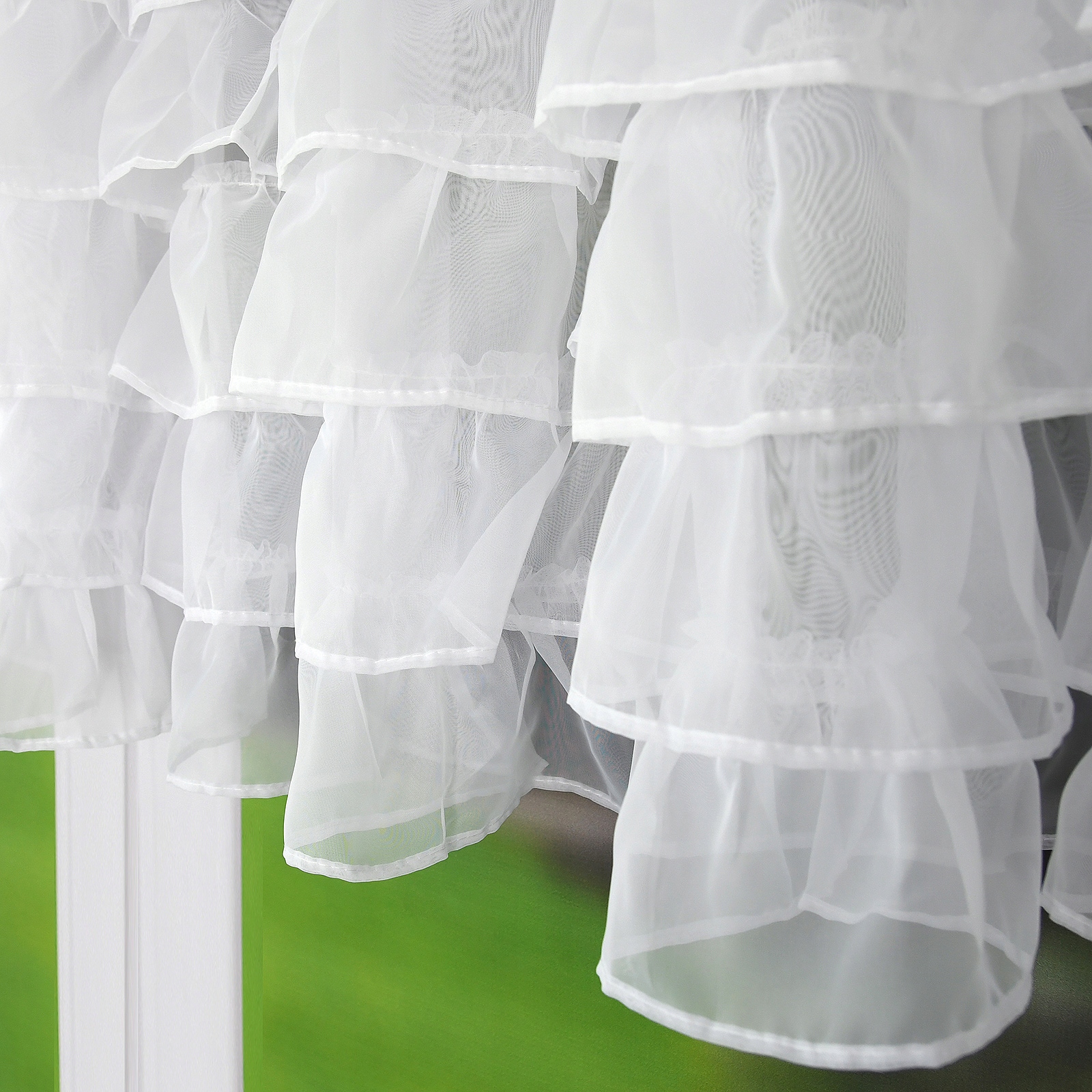 KRÓTKA FIRANA Z FALBANKAMI 400X100CM NA KARNISZ Wysokość produktu 100.01 cm