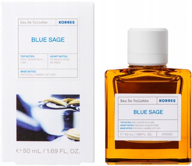 Korres Blue Sage Edt toaletní voda pánská bylinně-citrusová svěží 50 ml