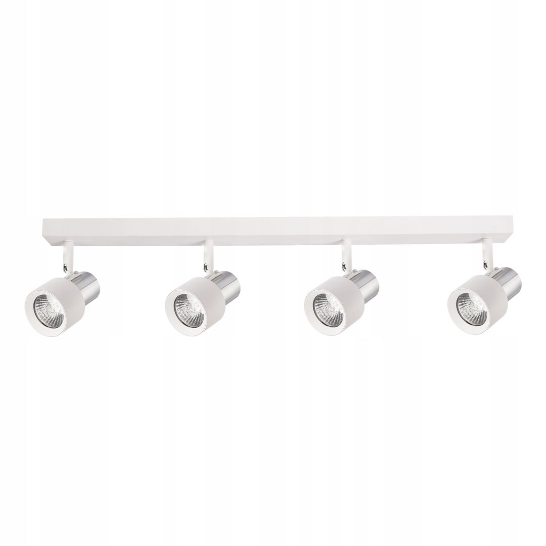 Stropní Svítidlo Spot Cino Bílá Stříbrná 4xGU10 60 cm Závěsná lampa do pokoje