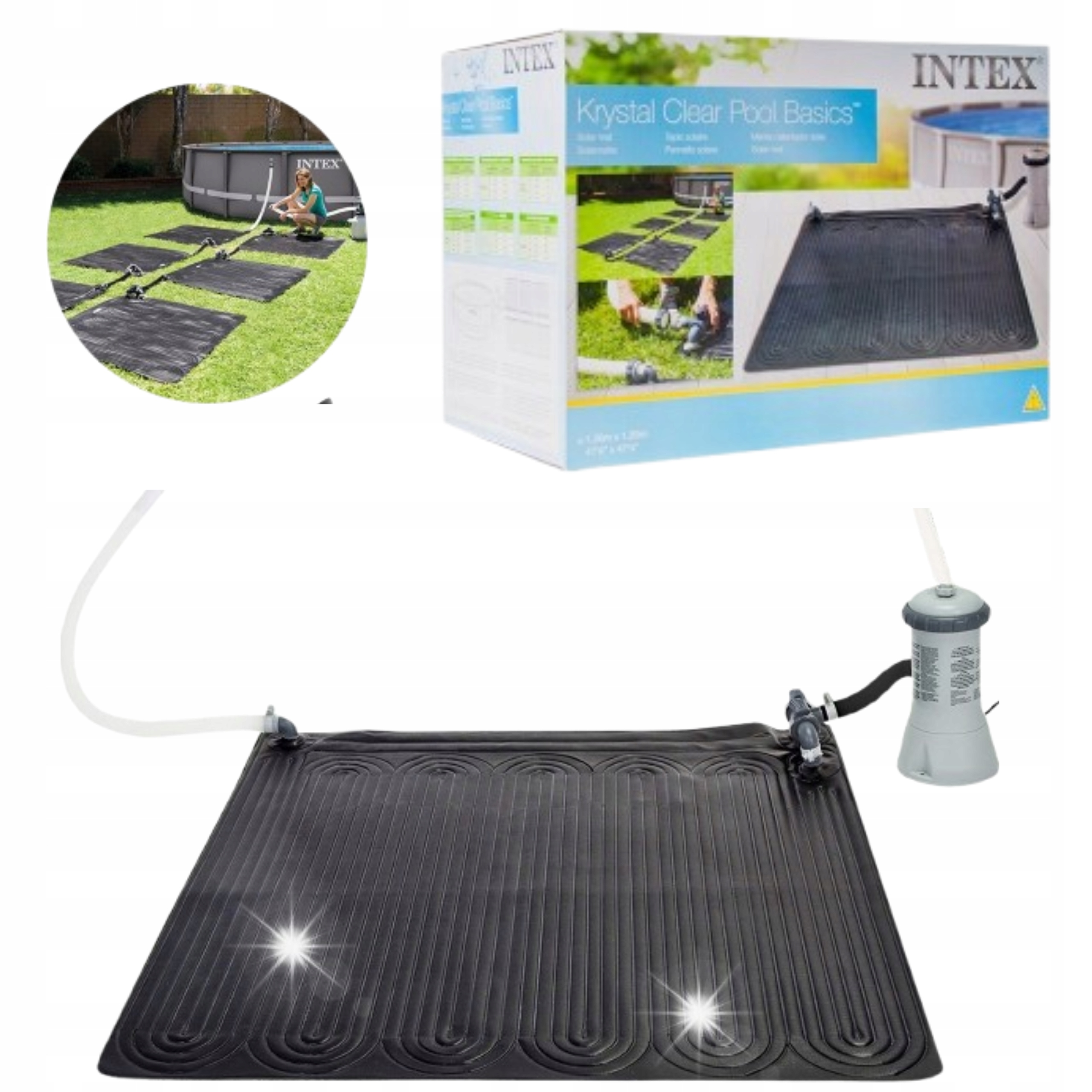 Mata Solarna Do Basenu Podgrzewająca Wodę Podgrzewacz Wody Solarny Intex