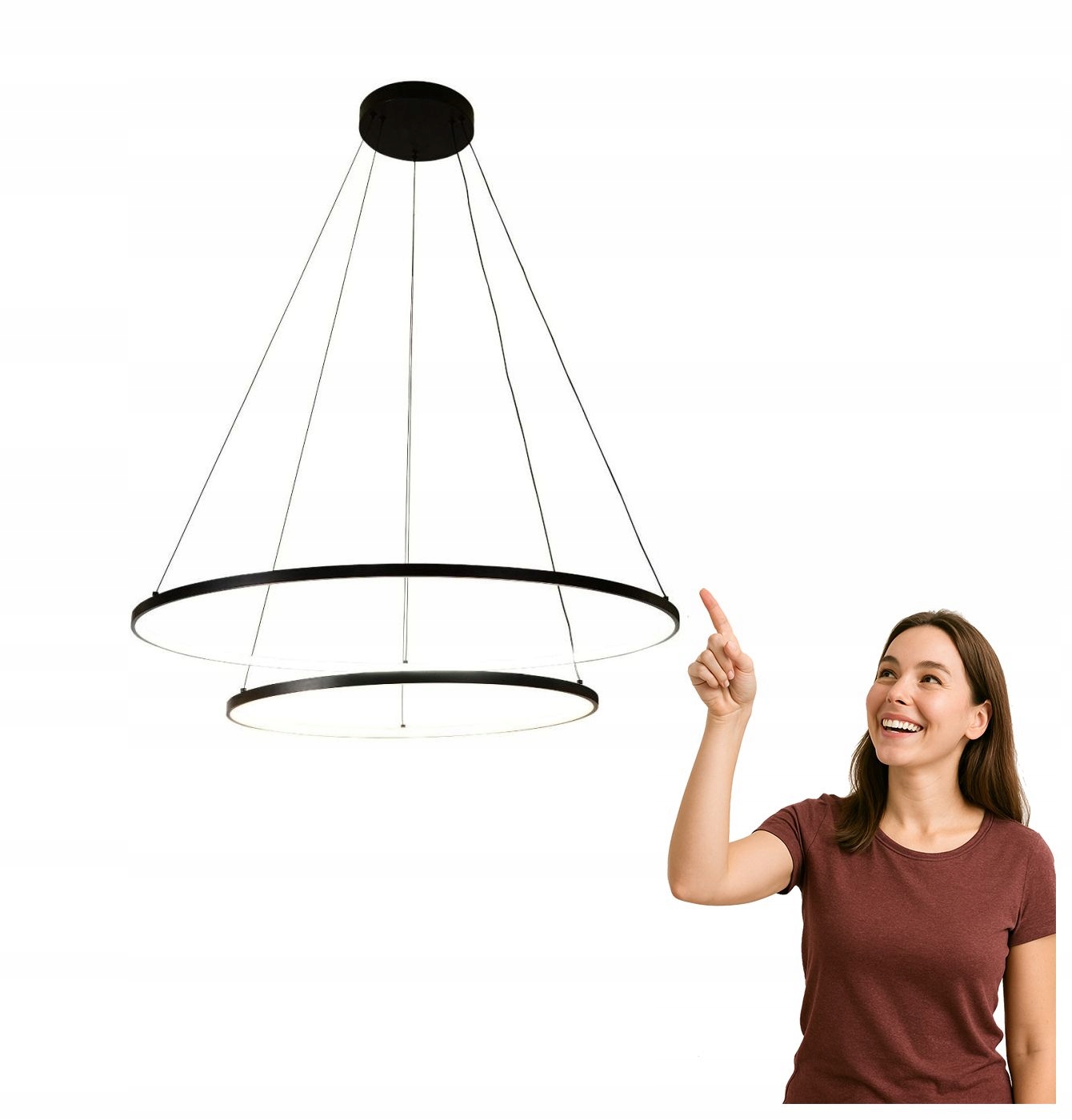 Závesná Led lampa 32W+40W Horik PEN89424-60+90BK Zuma Line