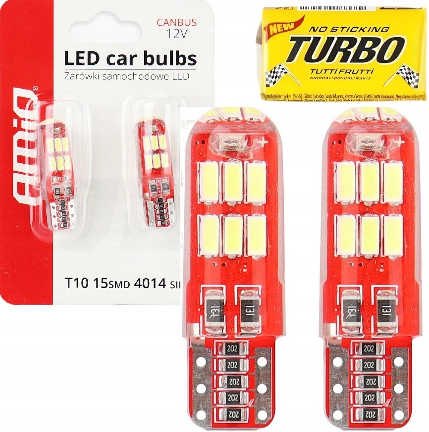 Żarówki W5W Led 12V Biała Canbus Postojówki Mocna Mocne Białe Do Auta