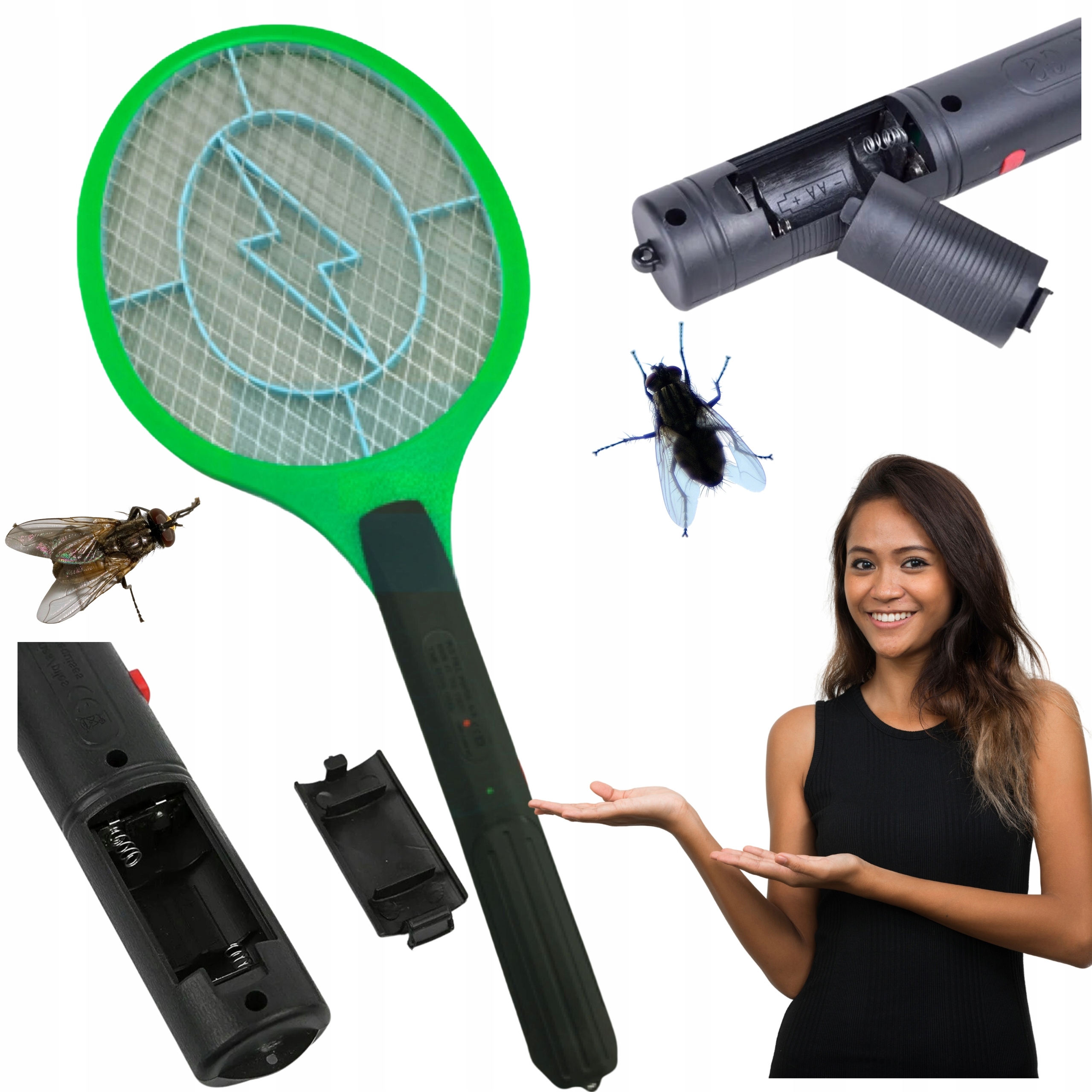 

Łapka Elektryczna Packa na Muchy Owady Osy Insekty