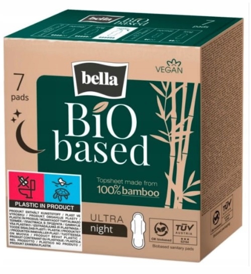 7szt Podpaski higieniczne Bella Bio Based na noc