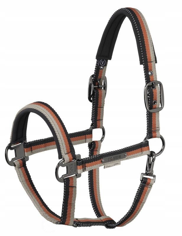 Kantar Eskadron Girth Double Pin, Heritage 26, black-pale-amber Cob
