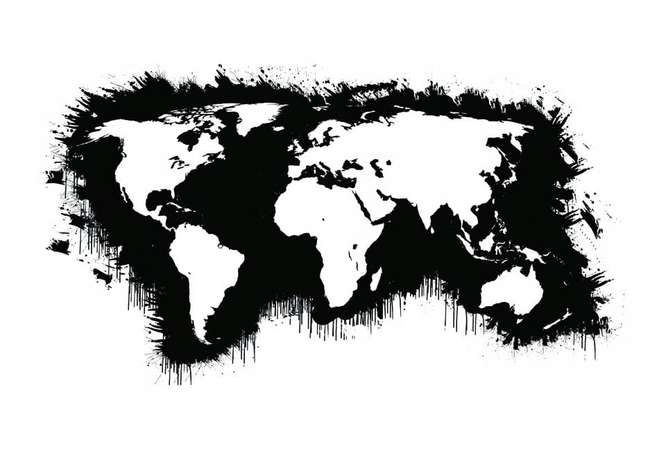 

Fototapeta - Białe kontynenty czarny ocean 300X231