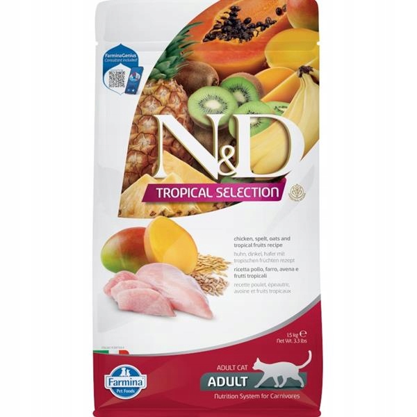 Levně N&d Tropical Selection Cat Lg Chicken Adult 1,5 kg