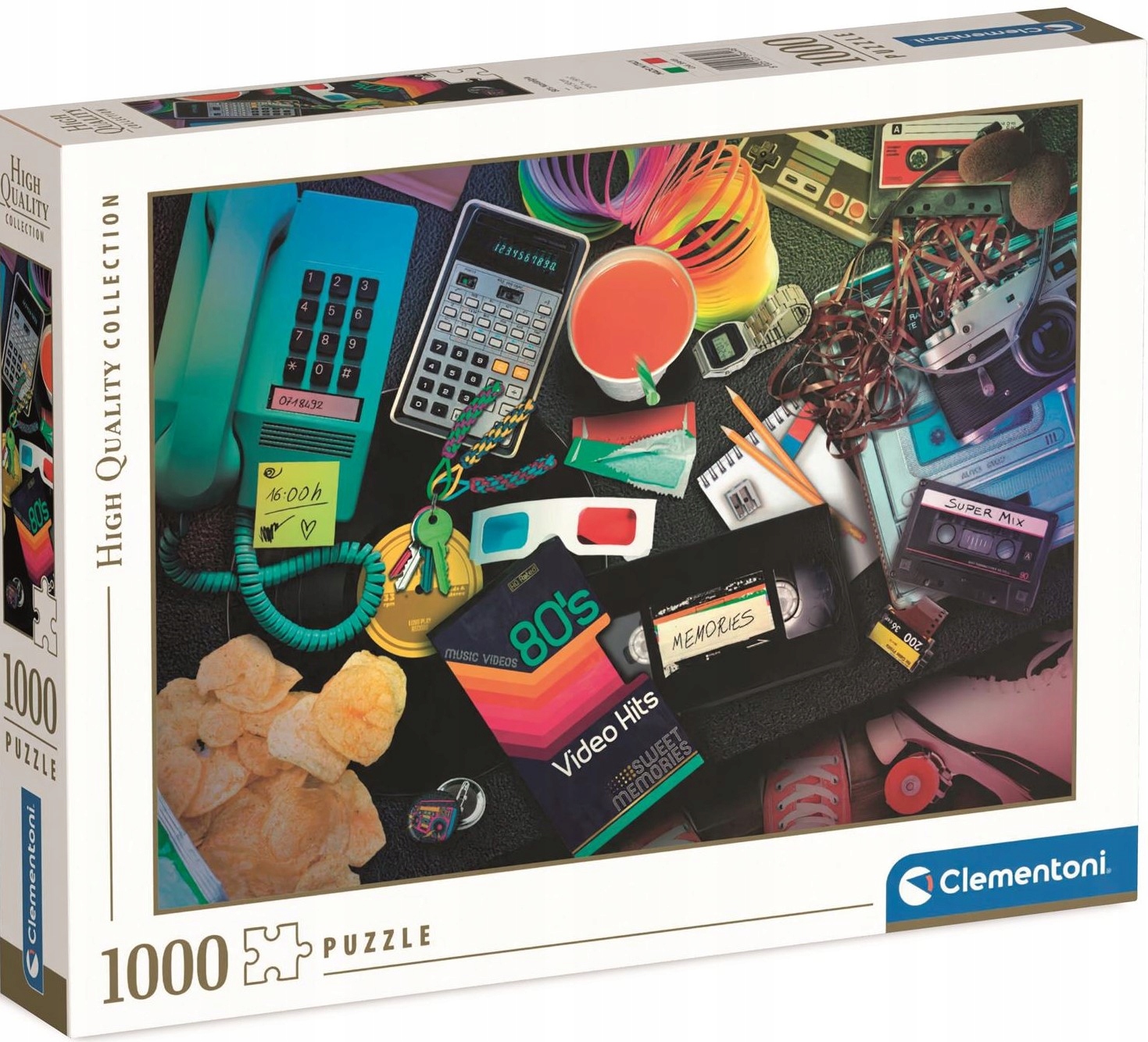 

Puzzle 1000 El Hq 80s Nostalgia Lata 80 Przedmioty