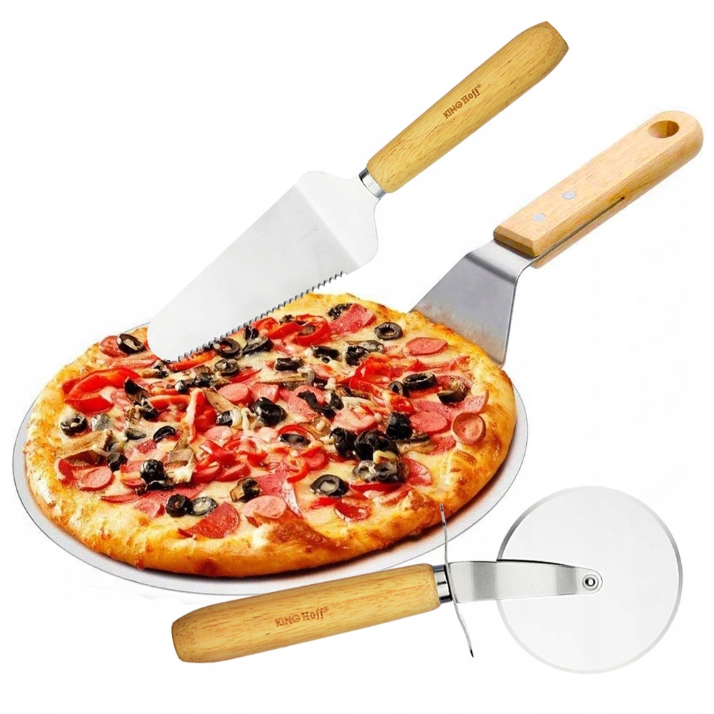 

Zestaw Do Pizzy Taca Łopatka Z Ząbkami Radełko Nóż