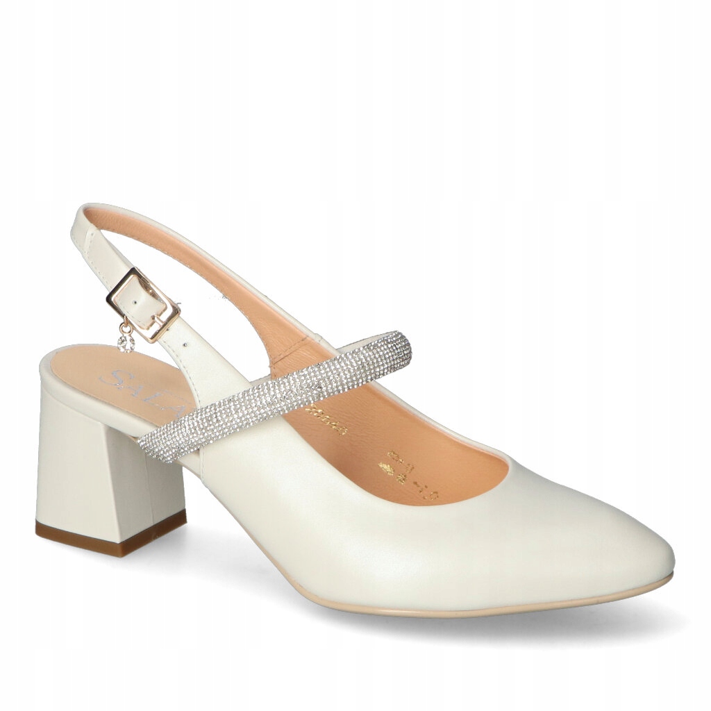 Boty Sala Bílé Perla Kožené 40