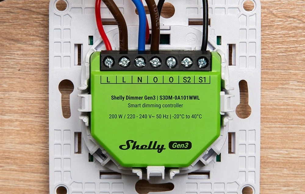 SHELLY Dimmer Gen3 moduł sterowania poziomem jasości oświetlenia — 6