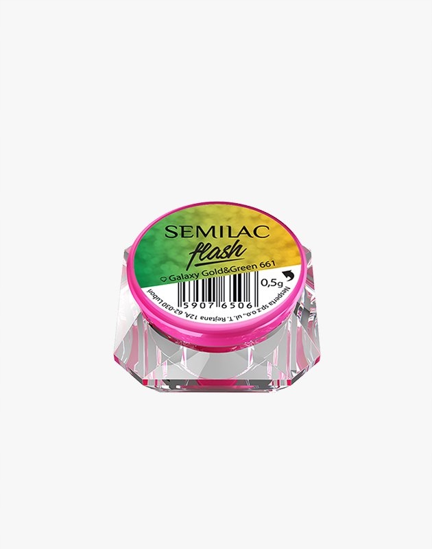 

Semilac Flash Galaxy Gold&green 661