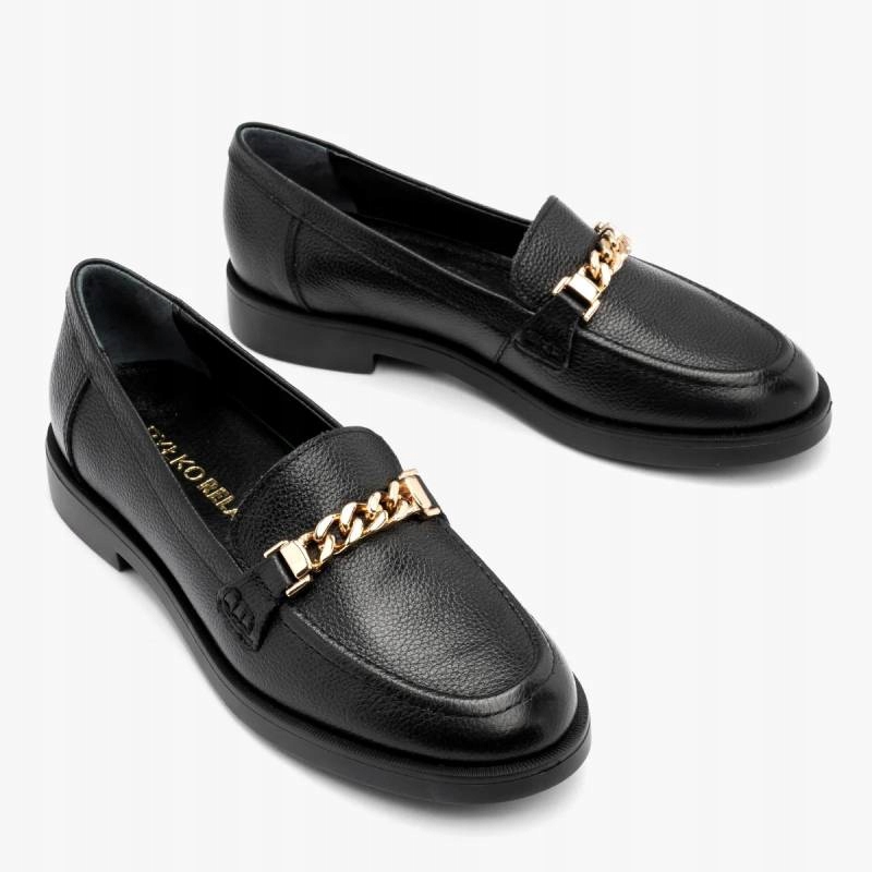 Ryłko G1R56 9SC černý mokasíny r.38 zlatý řetěz Kochland