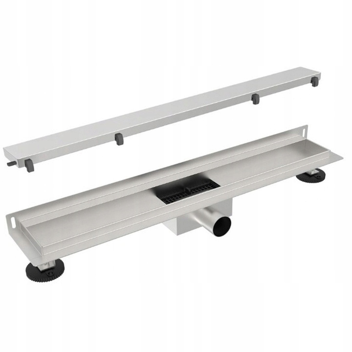 Lineární Odtok Nástěnný Tepe Float 80 cm Stříbrný