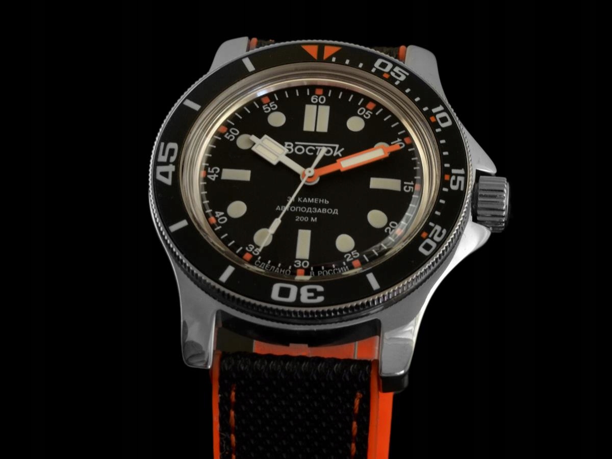 Hodinky Vostok Wostok Automat Amfibia 13009B Diver Orange 20ATM