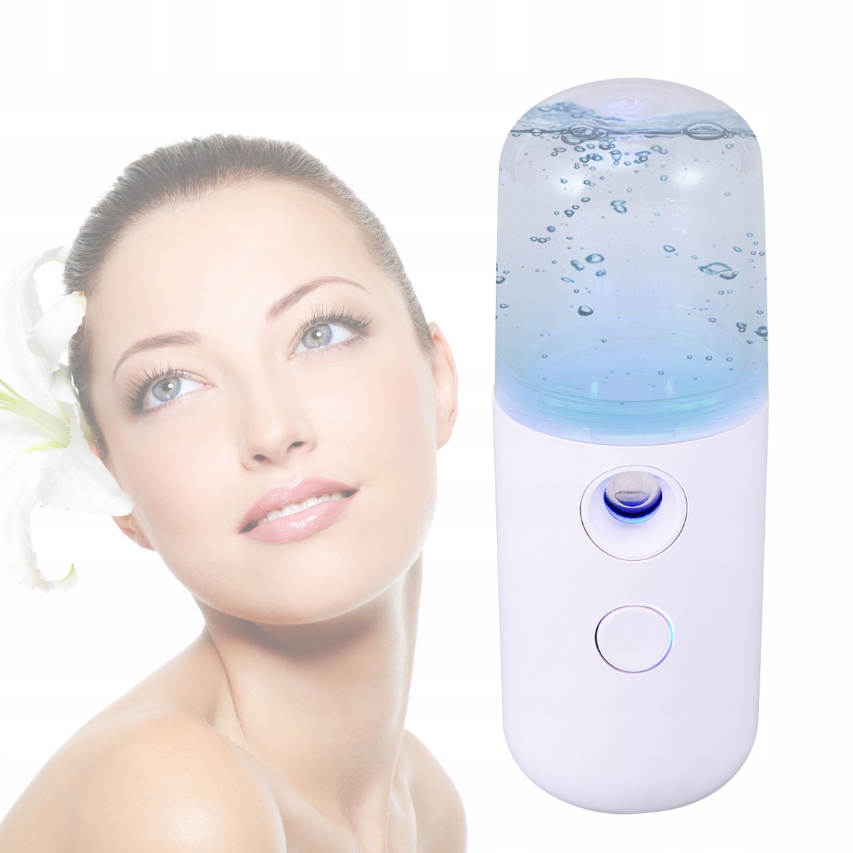 Nešiojamas nano veido garintuvas nano garų, 30 ml, baltas