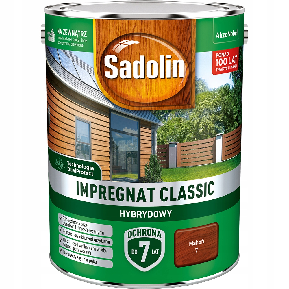 Impregnat do drewna Sadolin Classic hybrydowy Mahoń 4,5L
