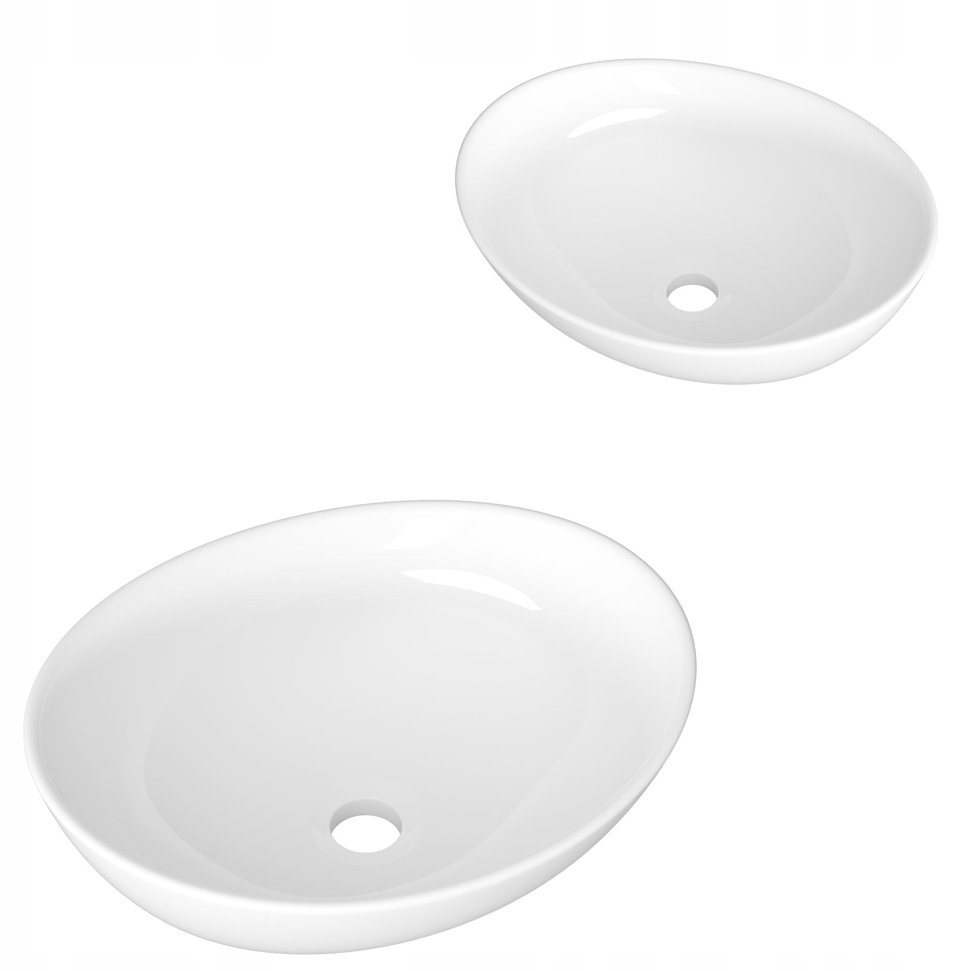 Biela Keramická Oválna Umývadlová Doska, Vysoká Kúpeľňová Farba