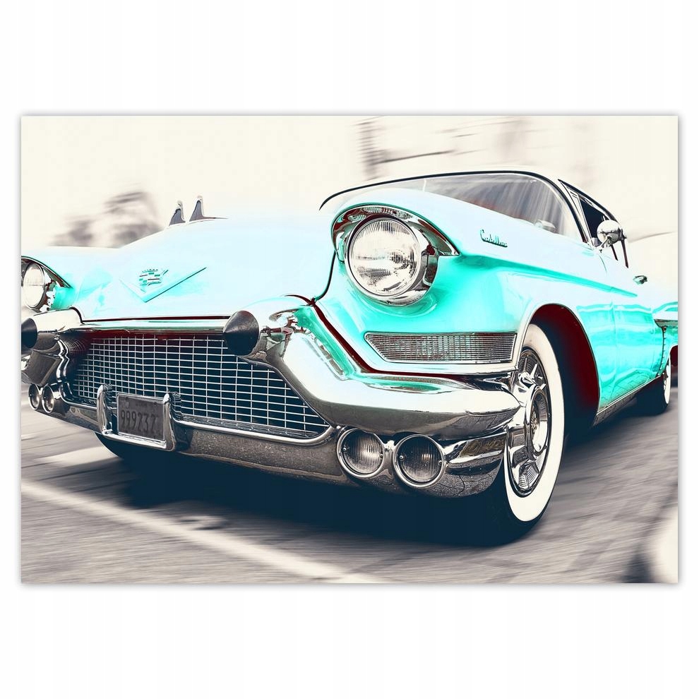 

Plakaty 70x50 Turkusowy Cadillac