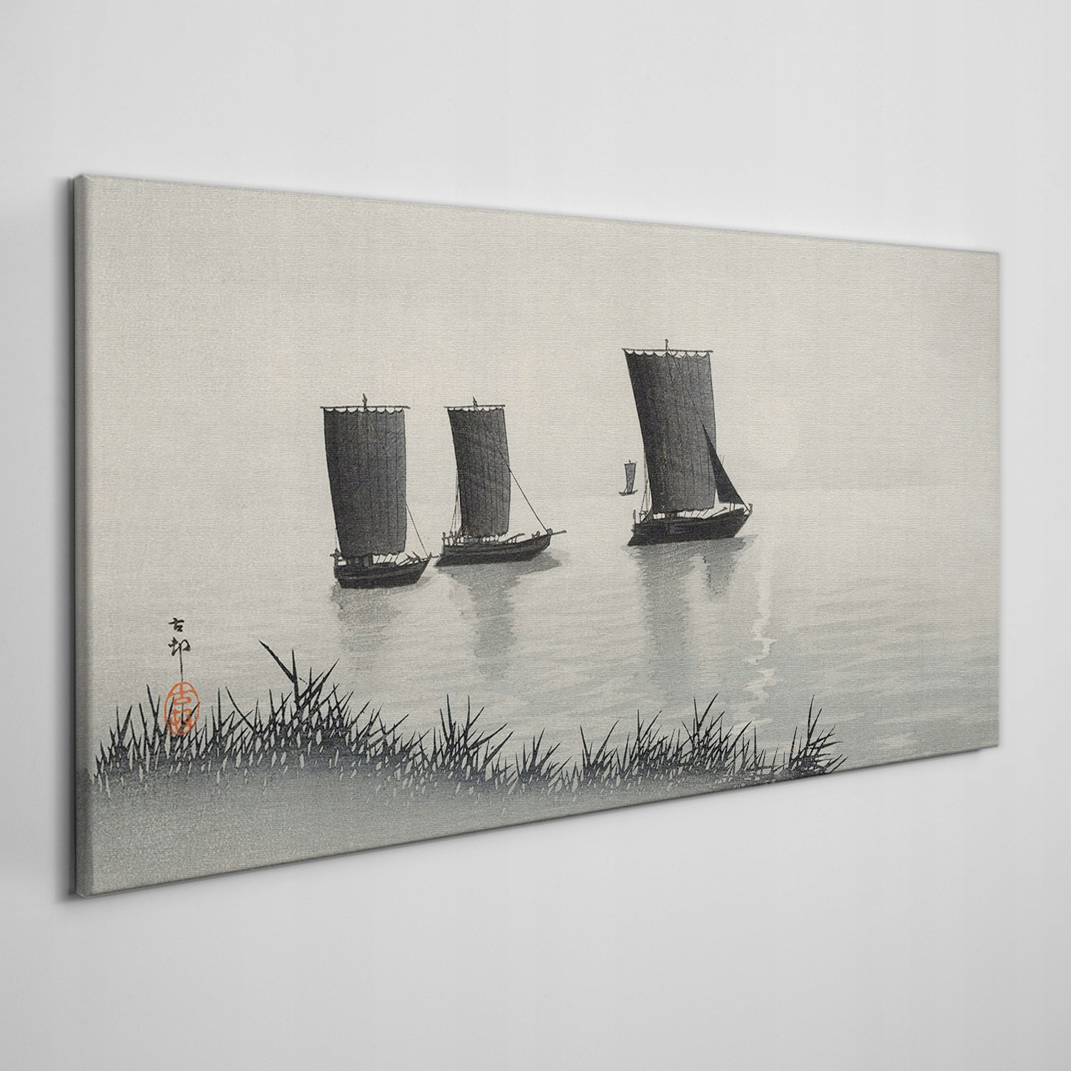 

Obraz na płótnie Morze statki woda niebo 120x60 cm