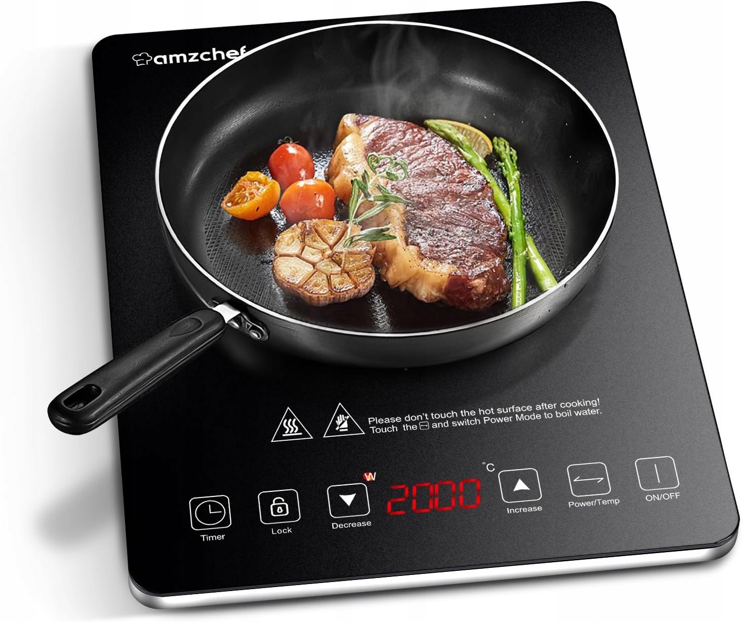 Amzchef Ultratenká indukční varná deska 2000 wattů