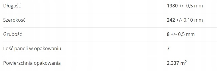 Panele podłogowe SWISS KRONO Holiday Dąb Tajlandia Długość (cm) 138 cm