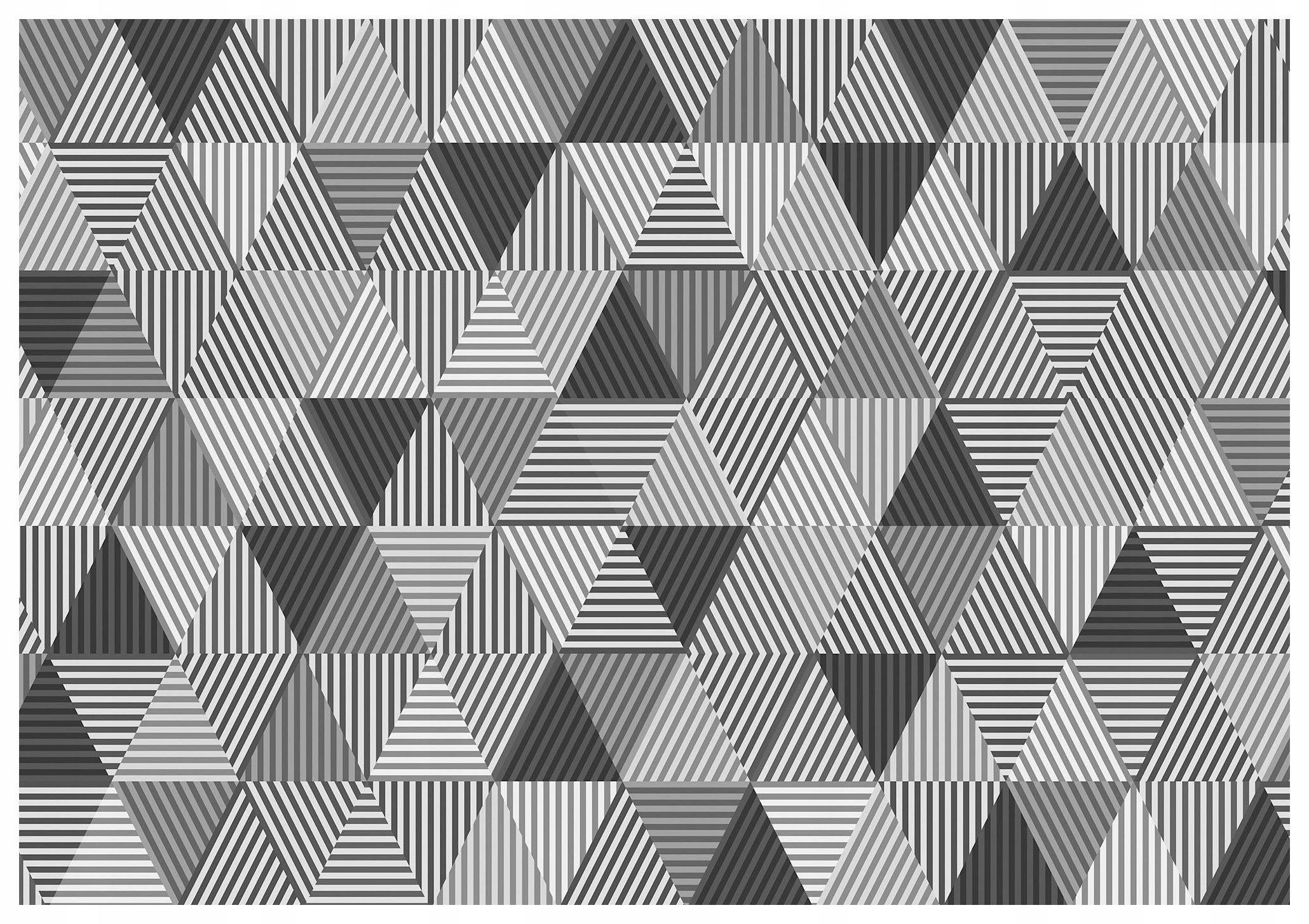 Fototapeta Geometrické trojúhelníky šedo-bílé vinylové 416x290 lepidlo
