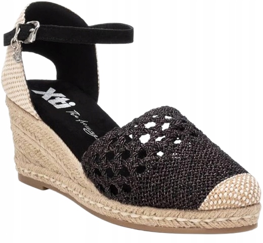 Xti Černé Espadrilky Na Podpatku Pro Ženy Na Léto 38 J6A