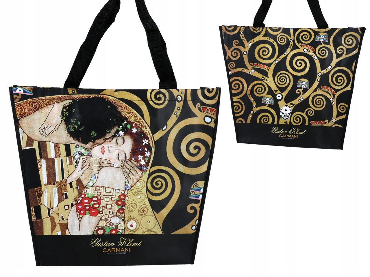 

Torba na ramię do sklepu pocałunek Klimt siatka