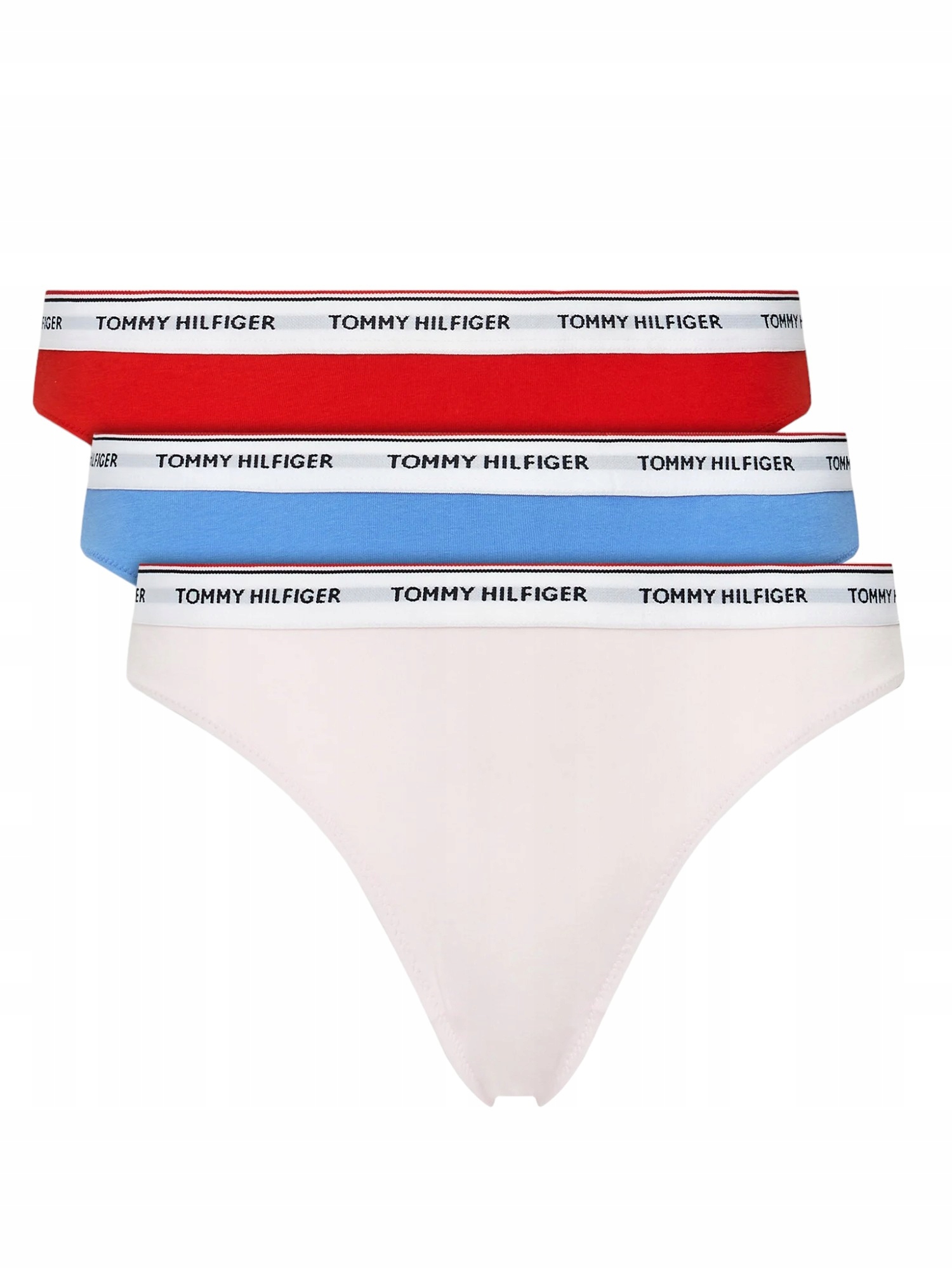 Tommy Hilfiger Dámské Kalhotky 3P Červené/modré/růžové vel. S