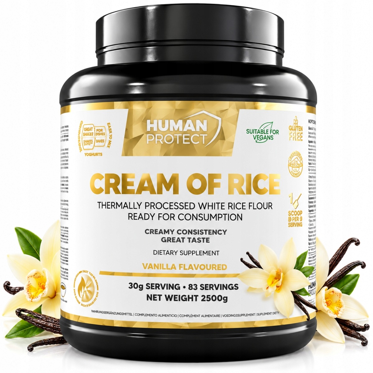 Human Protect Cream of Rice 2500g Rýžový kelímek Vanilka