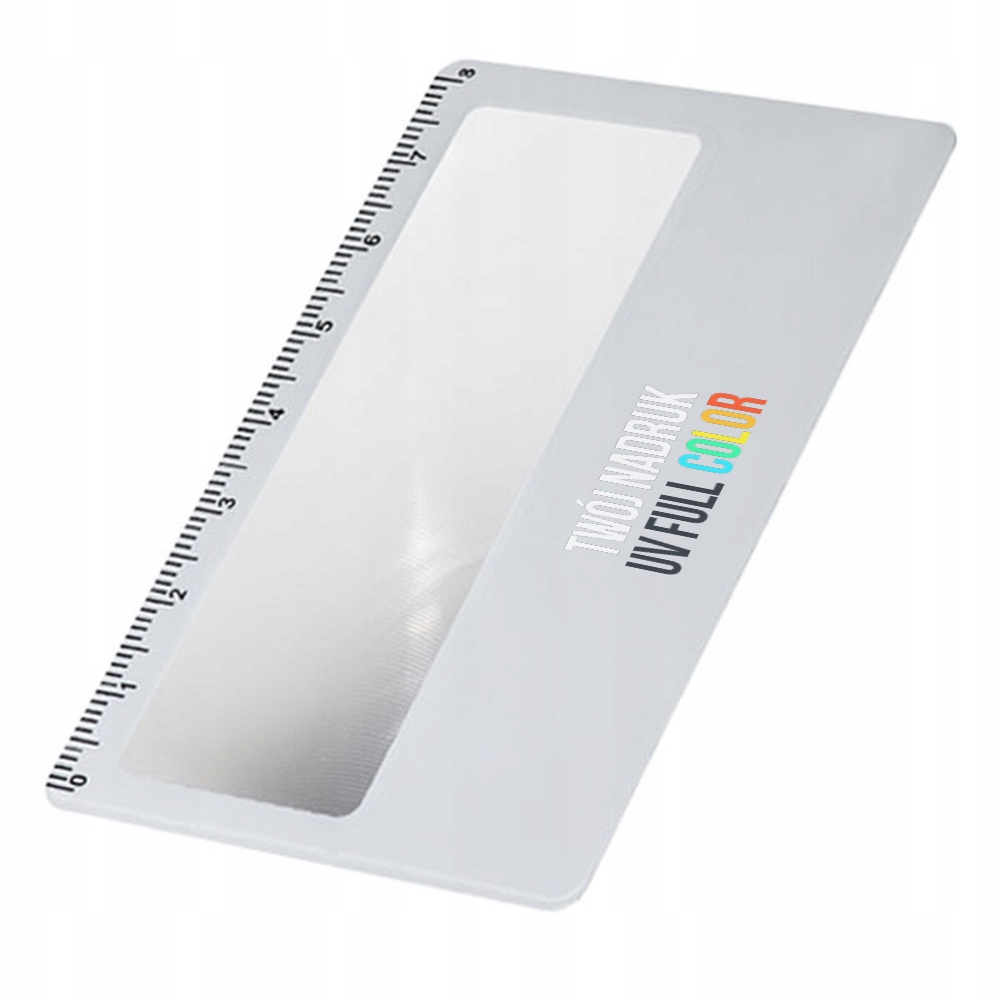 Sklo – lupa ve formě kreditní karty – gadget, reklama