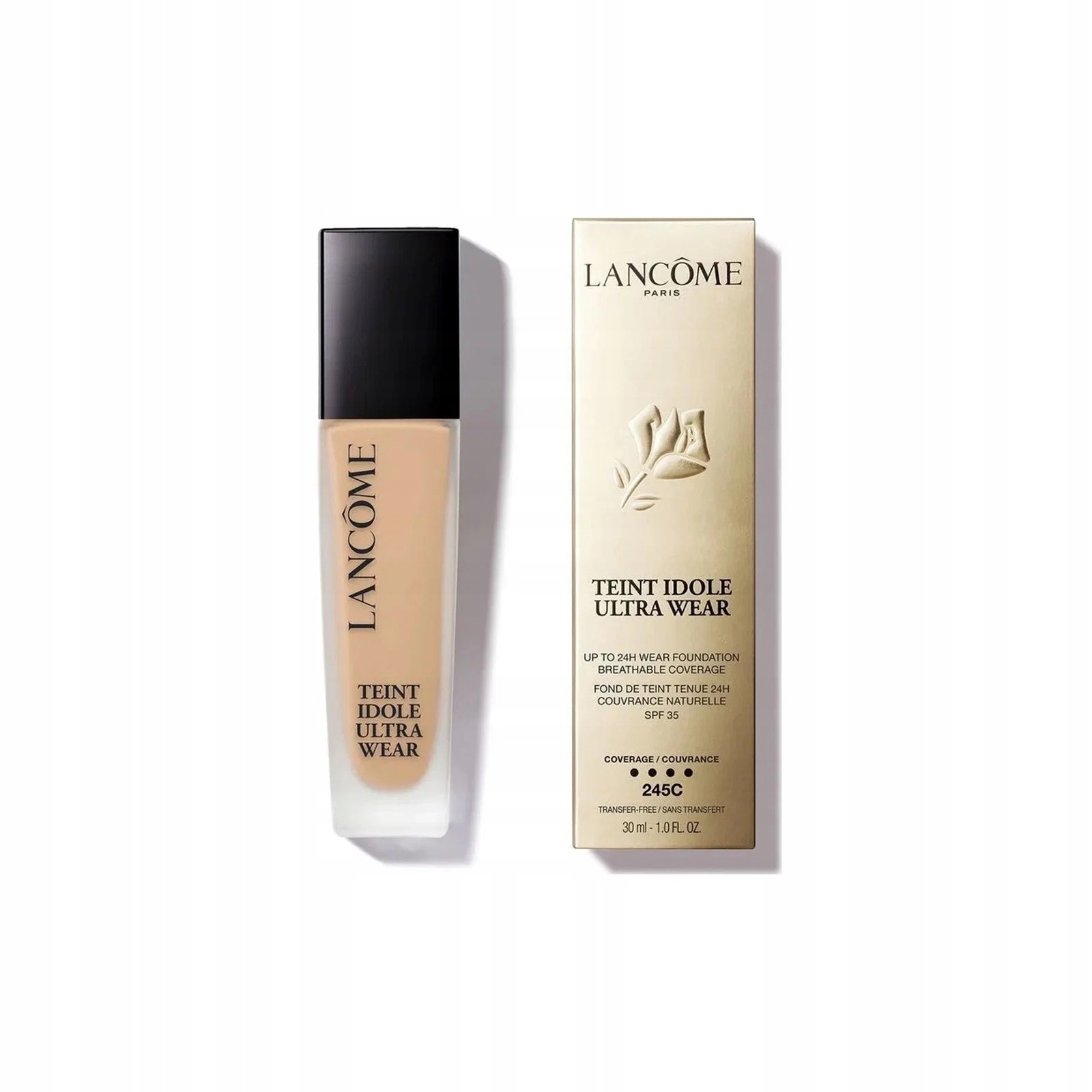 Lancome, Teint Idole Ultra Wear, tekutý make-up s přirozeným krytím, odstín 245