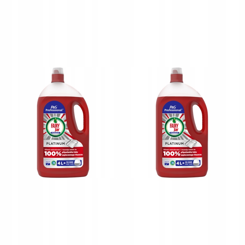 Fairy Professional Tekutý prostředek na mytí nádobí Platinum 4 l X2