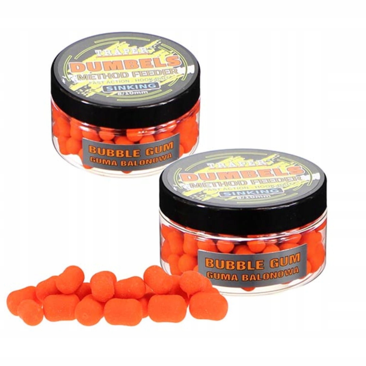 Dumbels Traper Sinking 8-10mm 50g Guma balonowa