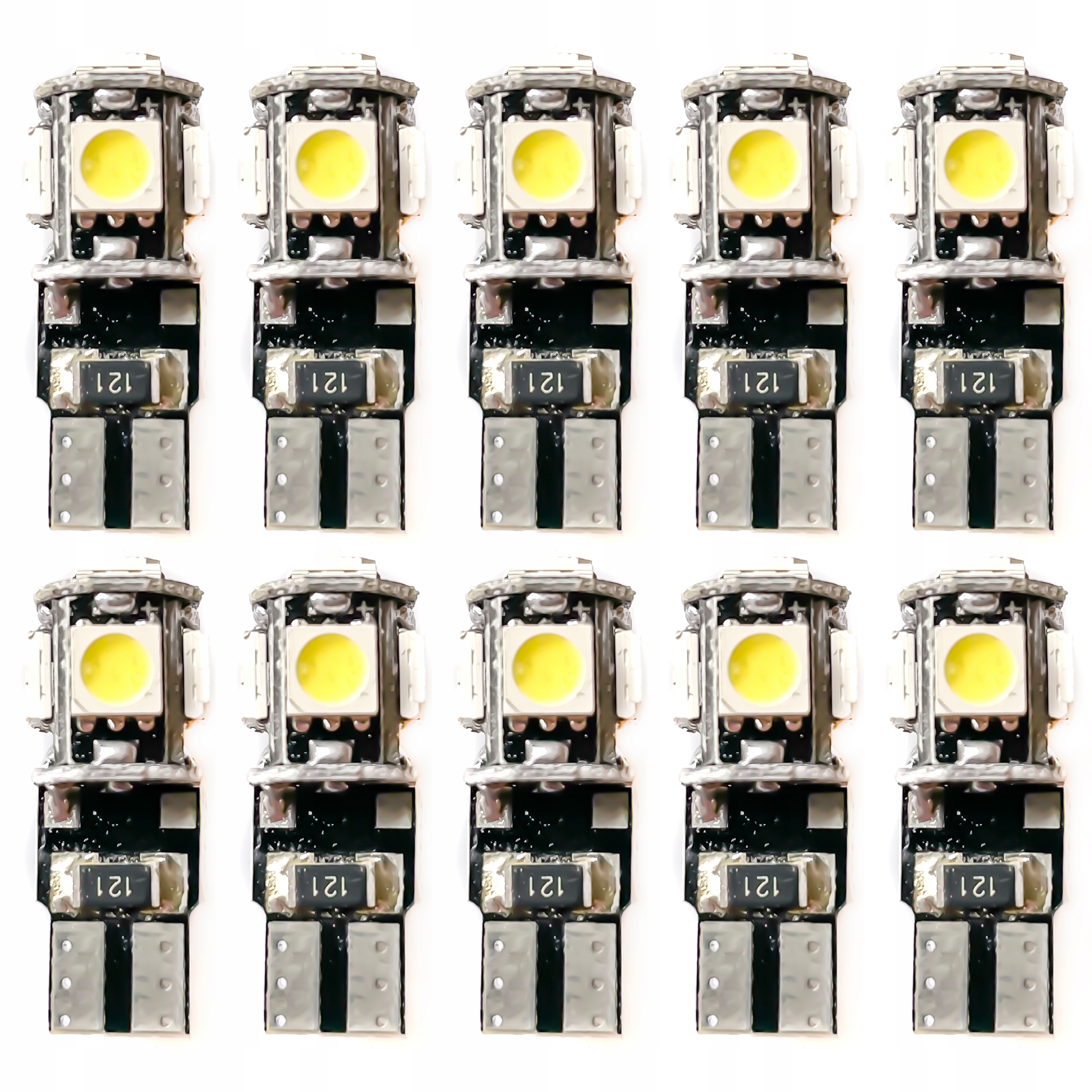 

10x Żarówka W5W T10 Led 5xSMD 5050 Canbus Can Bus