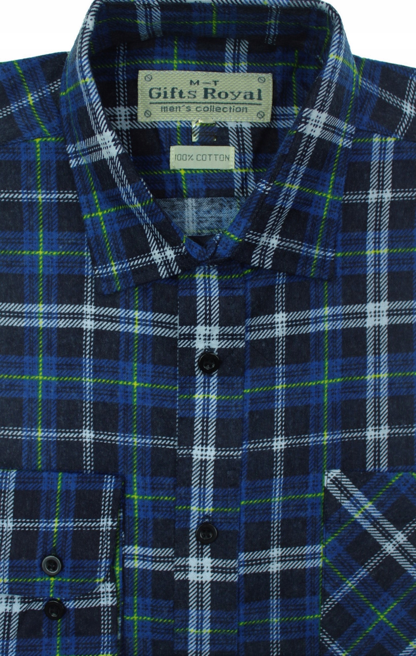 

Koszula Flanelowa Męska W Kratę Duża 4XL F11