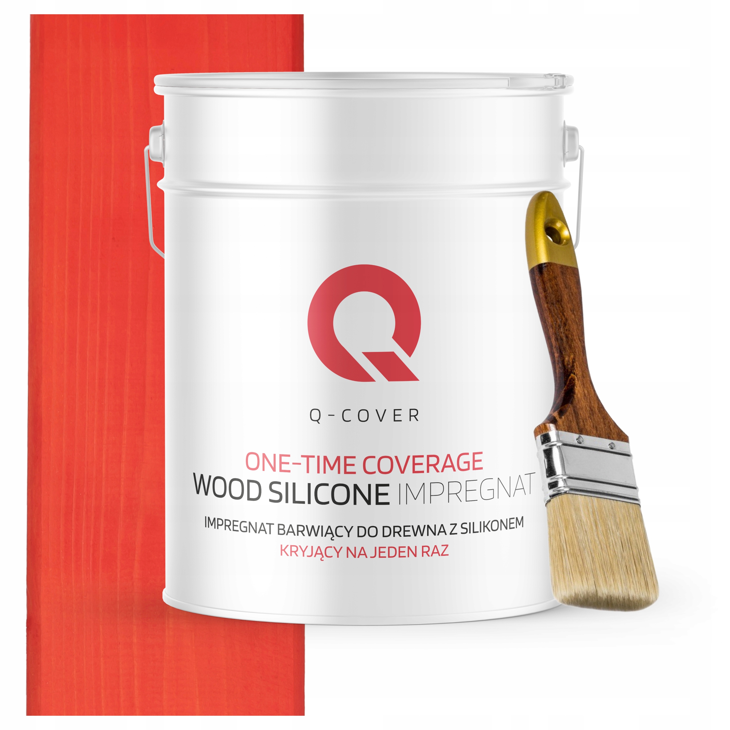 Barva Impregnát na dřevo Ochrana a barva v jednom 10 l Mrkvový Štětec