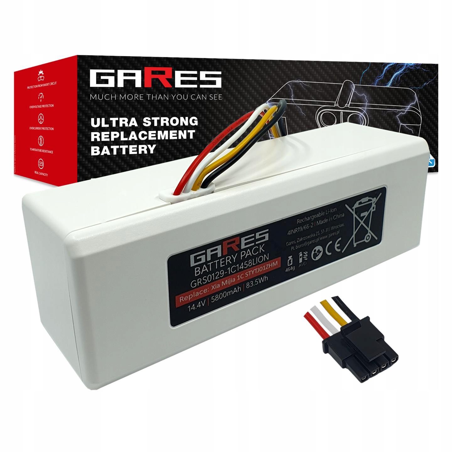 Akumulator Gares do Xiaomi Mi Vacuum Mop 1C Mijia 1C STYTJ01ZHM 14,4V 5,8Ah