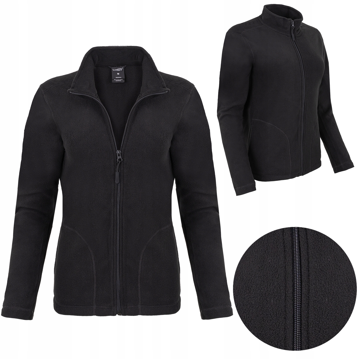 

Czarny Polar Damski Bluza Ciepła Rozpinana XXL
