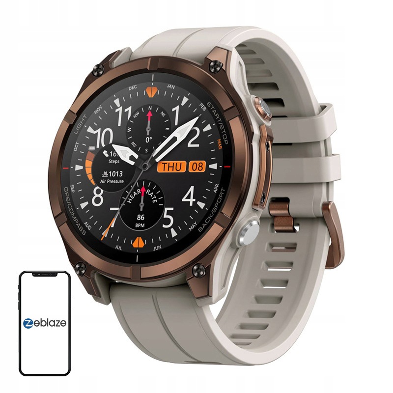 Inteligentné hodinky Zeblaze Stratos 4 Pro (hnedé)