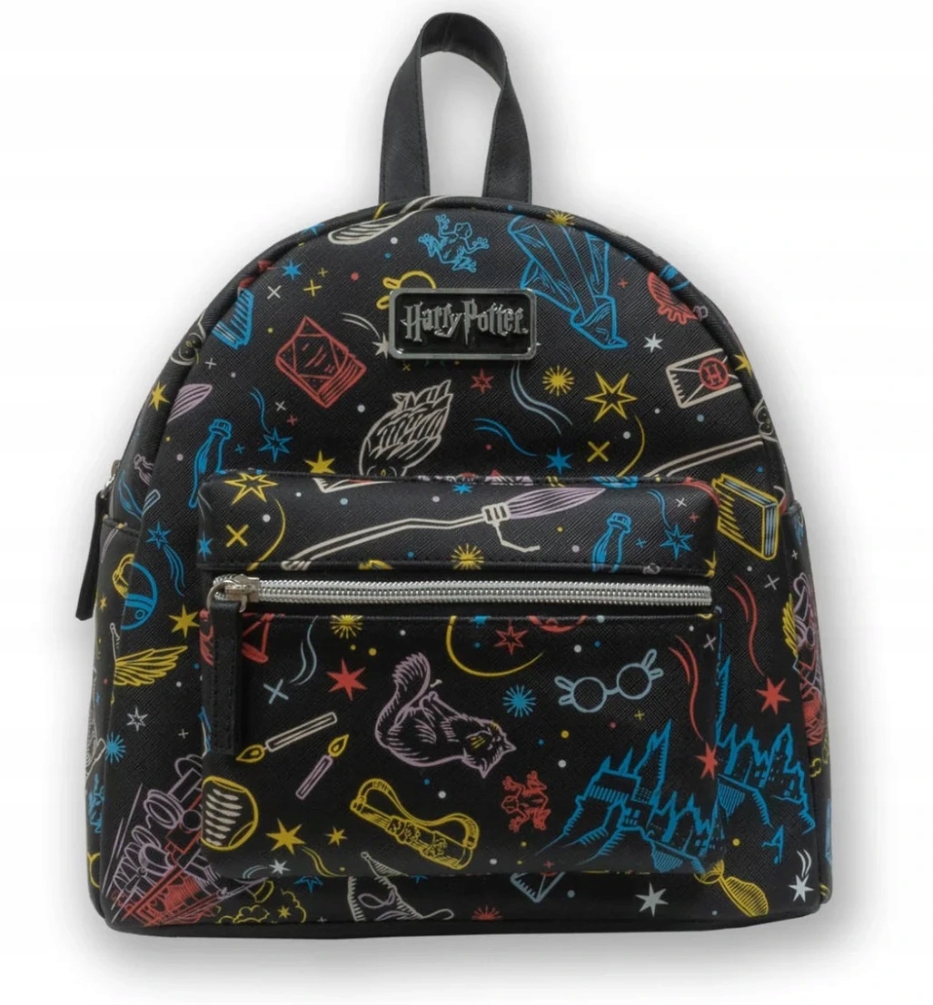 Batoh černý s bradavickými symboly, Harry Potter